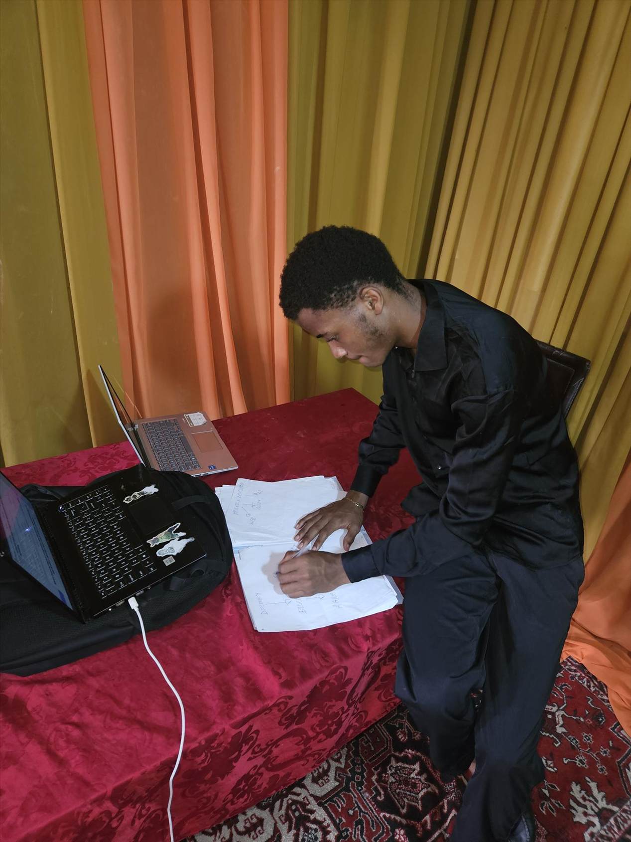 Engineer reviewing application health information